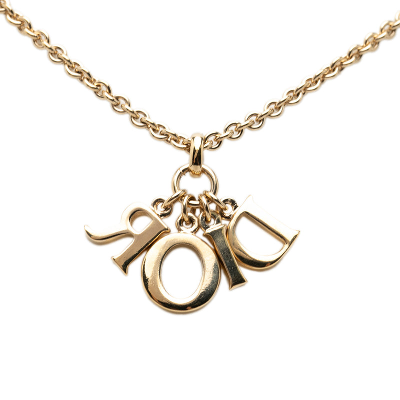 Gold Plated Logo Pendant Necklace - Image 3
