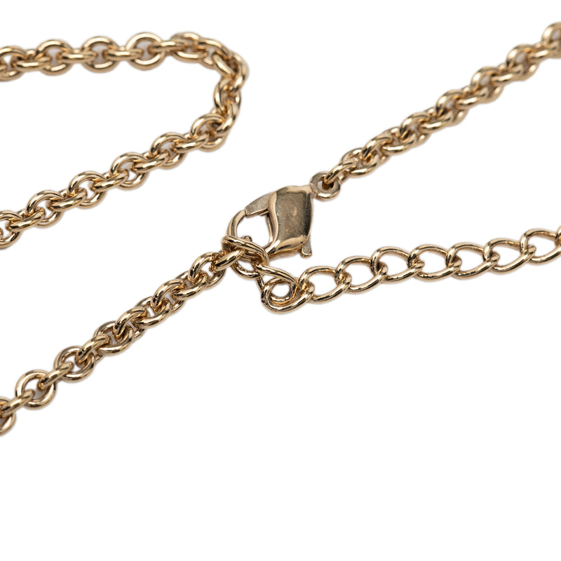 Gold Plated Logo Pendant Necklace - Image 4
