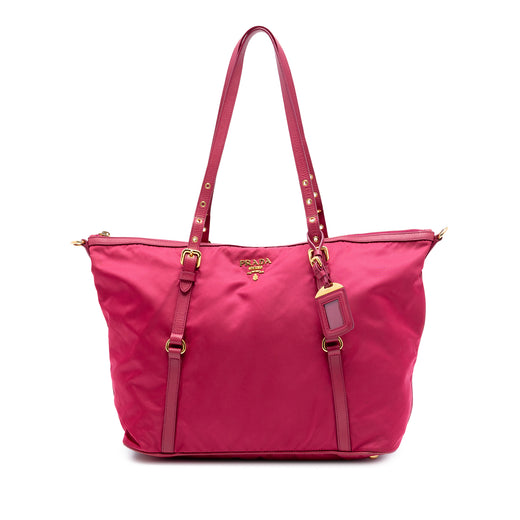 Saffiano Trimmed Tessuto Satchel - Image 1