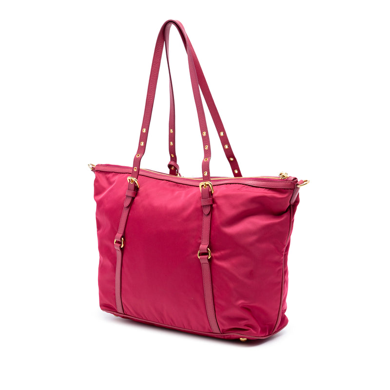 Saffiano Trimmed Tessuto Satchel - Image 2