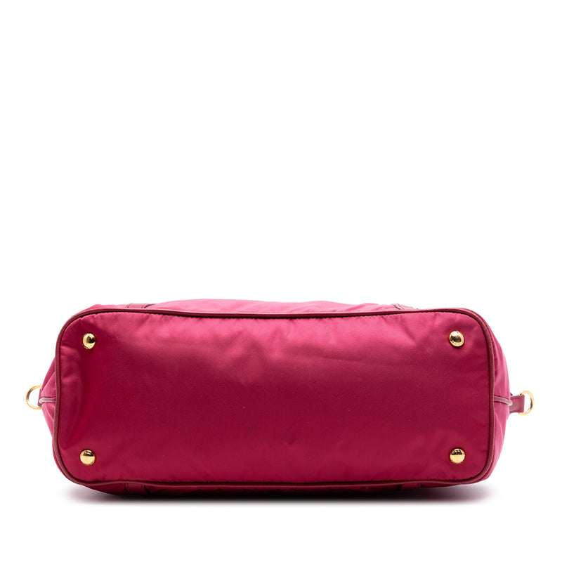 Saffiano Trimmed Tessuto Satchel - Image 3