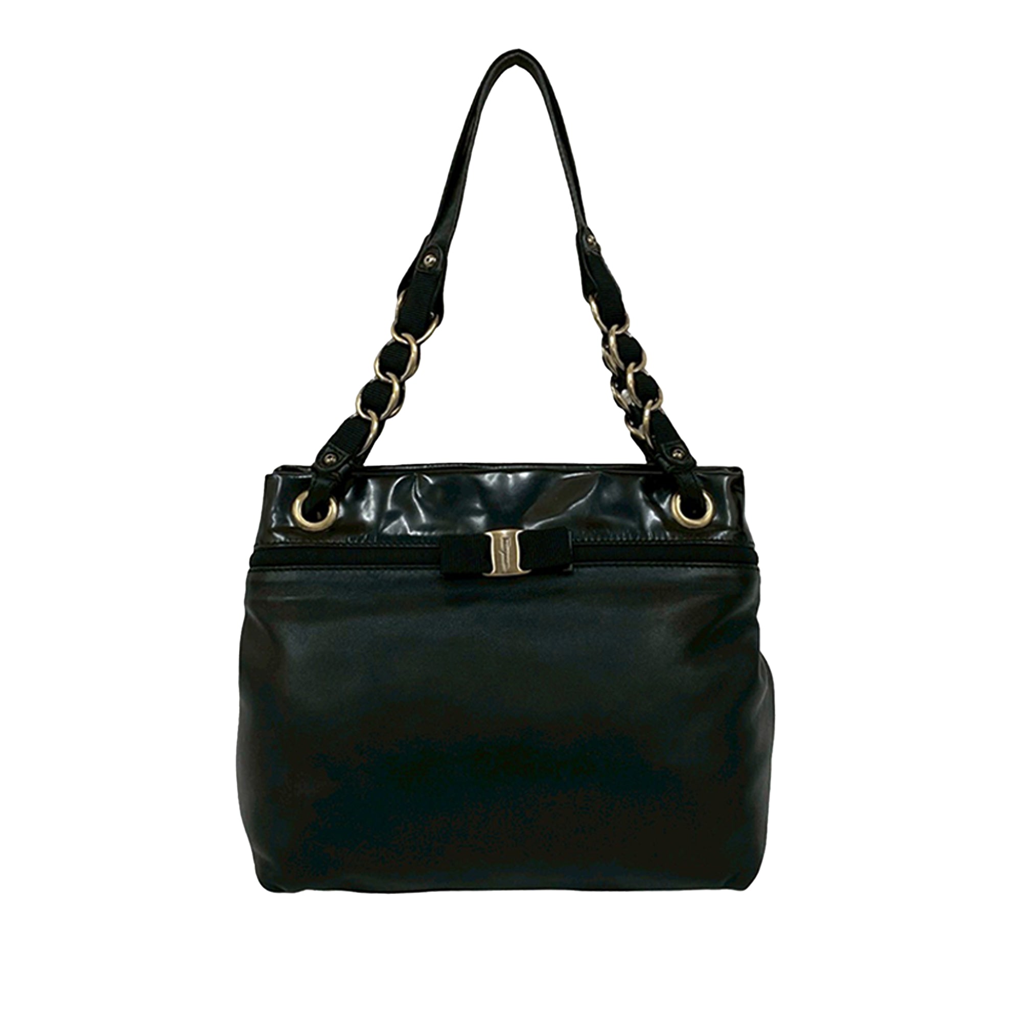 Leather Vara Bow Shoulder Bag - Image 1