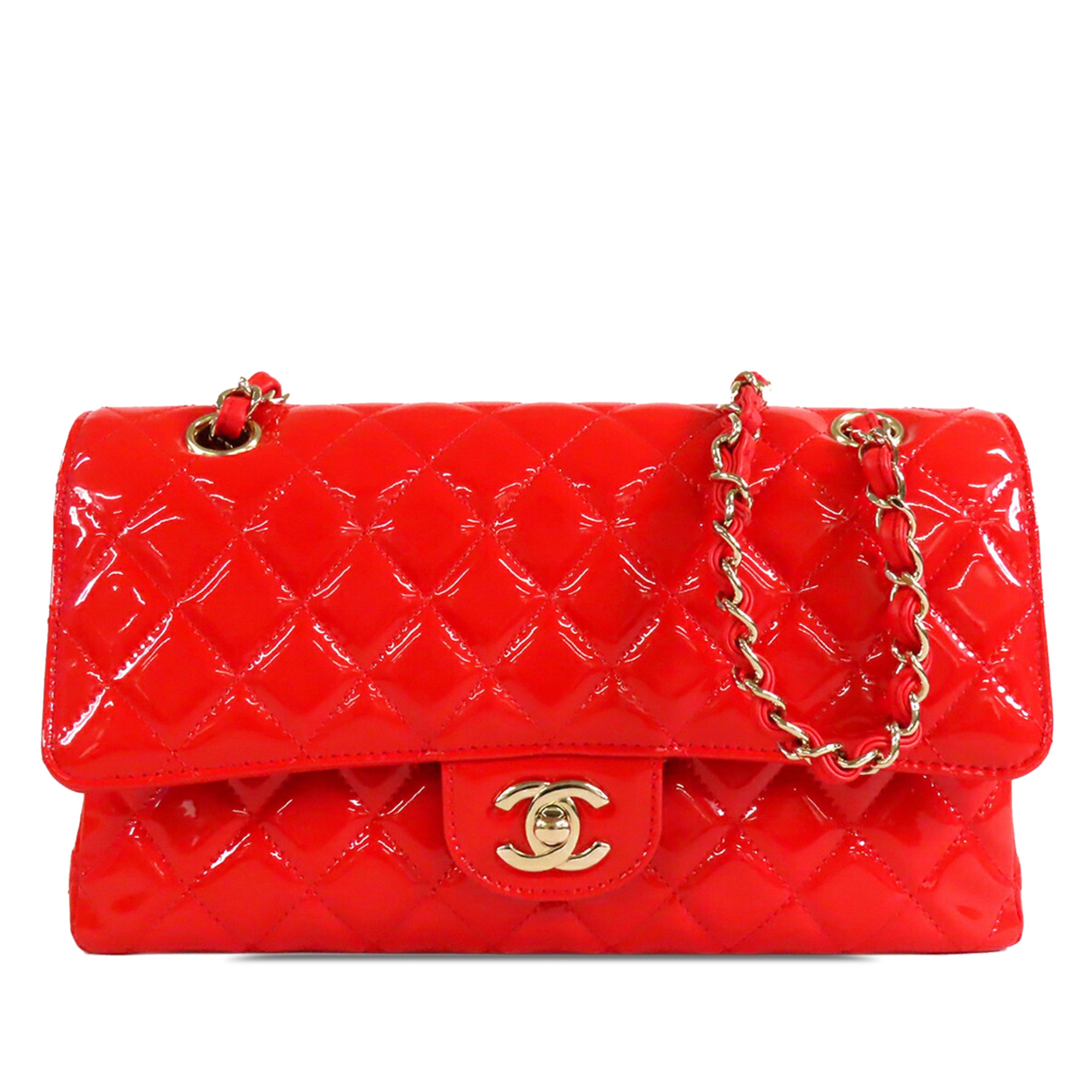 Medium Classic Patent Double Flap - Image 1