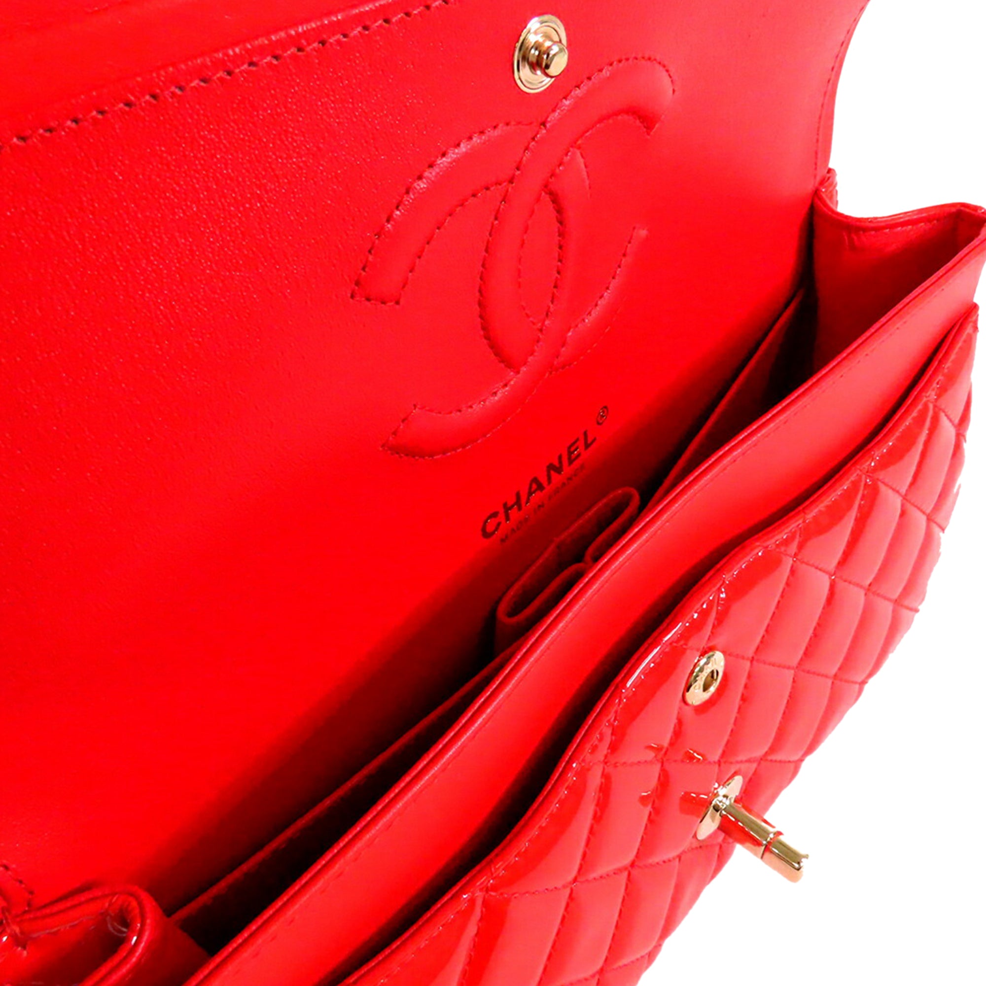 Medium Classic Patent Double Flap - Image 4