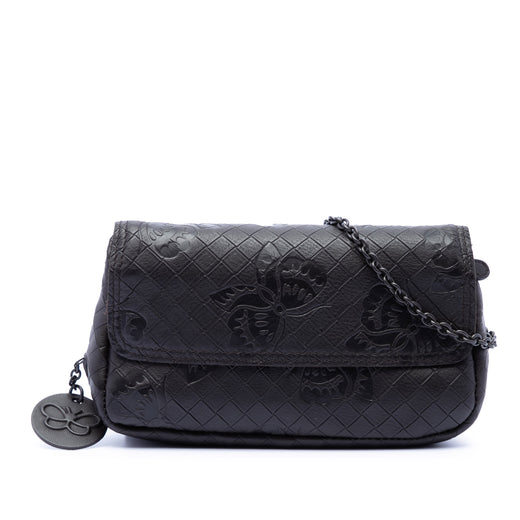 Small Calfskin Intrecciomirage Embossed Butterfly Chain Crossbody - Image 1