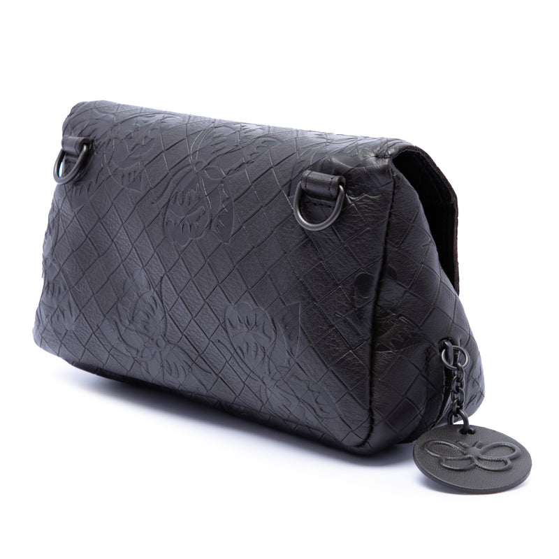 Small Calfskin Intrecciomirage Embossed Butterfly Chain Crossbody - Image 2