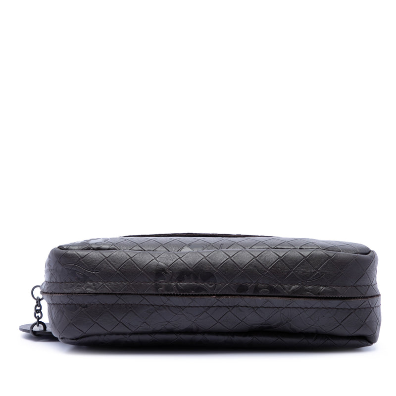 Small Calfskin Intrecciomirage Embossed Butterfly Chain Crossbody - Image 3