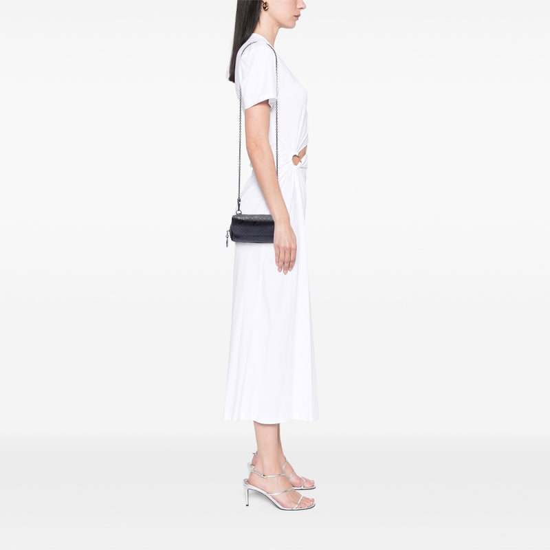 Small Calfskin Intrecciomirage Embossed Butterfly Chain Crossbody - Image 6