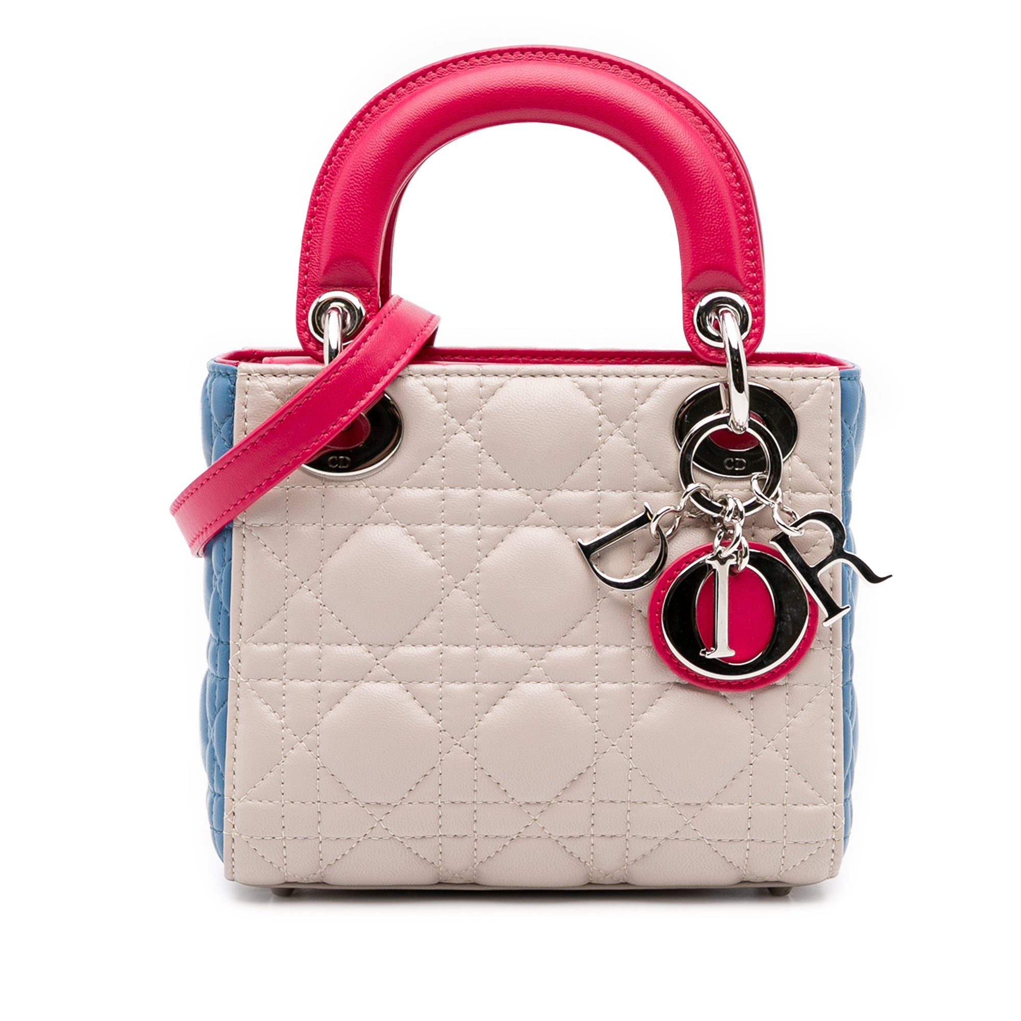 Mini Tricolor Lambskin Cannage Lady Dior - Image 1