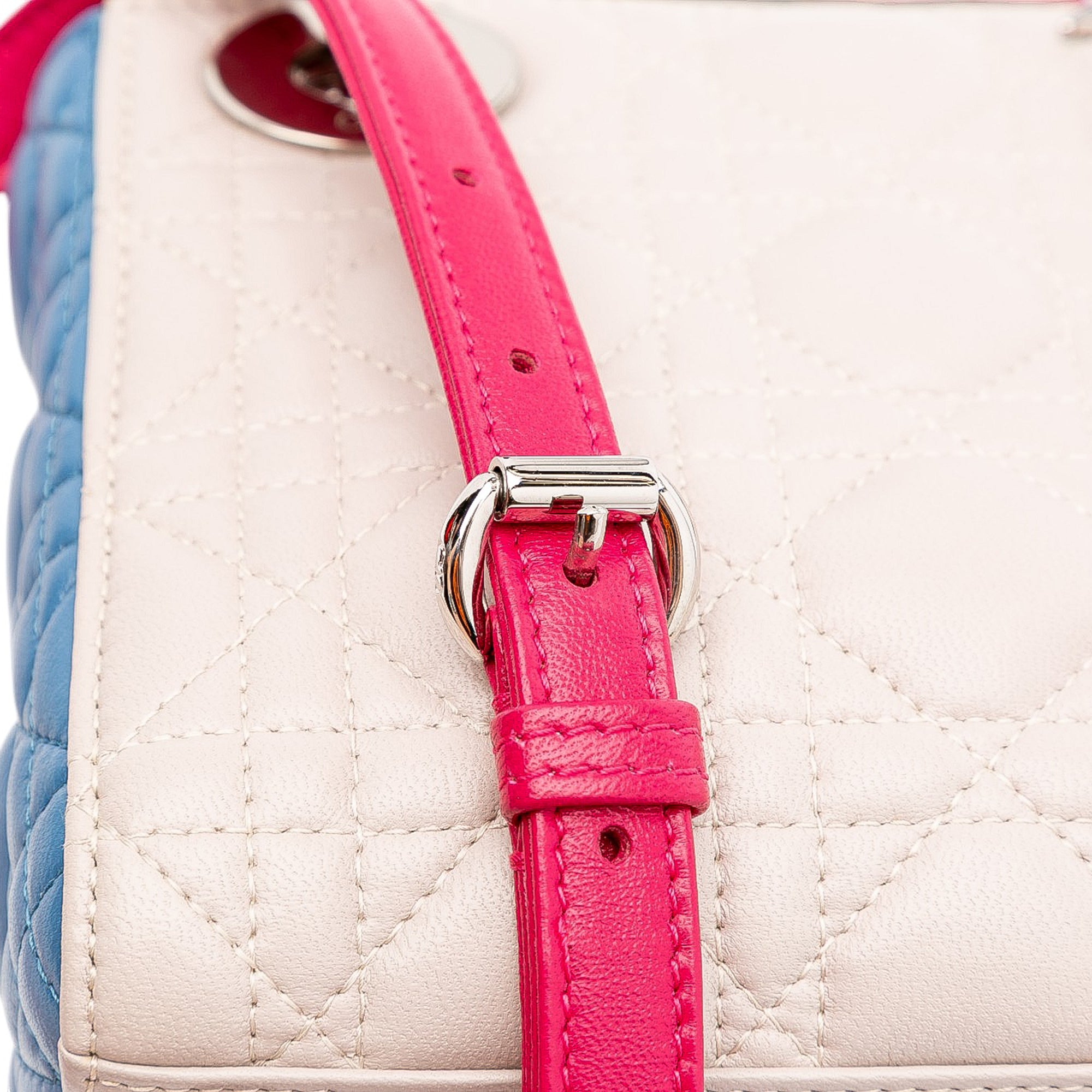 Mini Tricolor Lambskin Cannage Lady Dior - Image 12