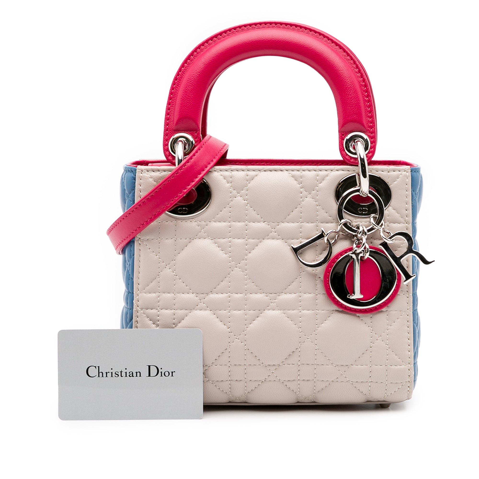 Mini Tricolor Lambskin Cannage Lady Dior - Image 14