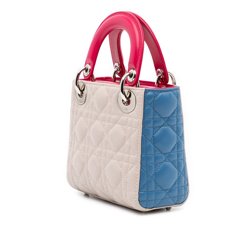 Mini Tricolor Lambskin Cannage Lady Dior - Image 2