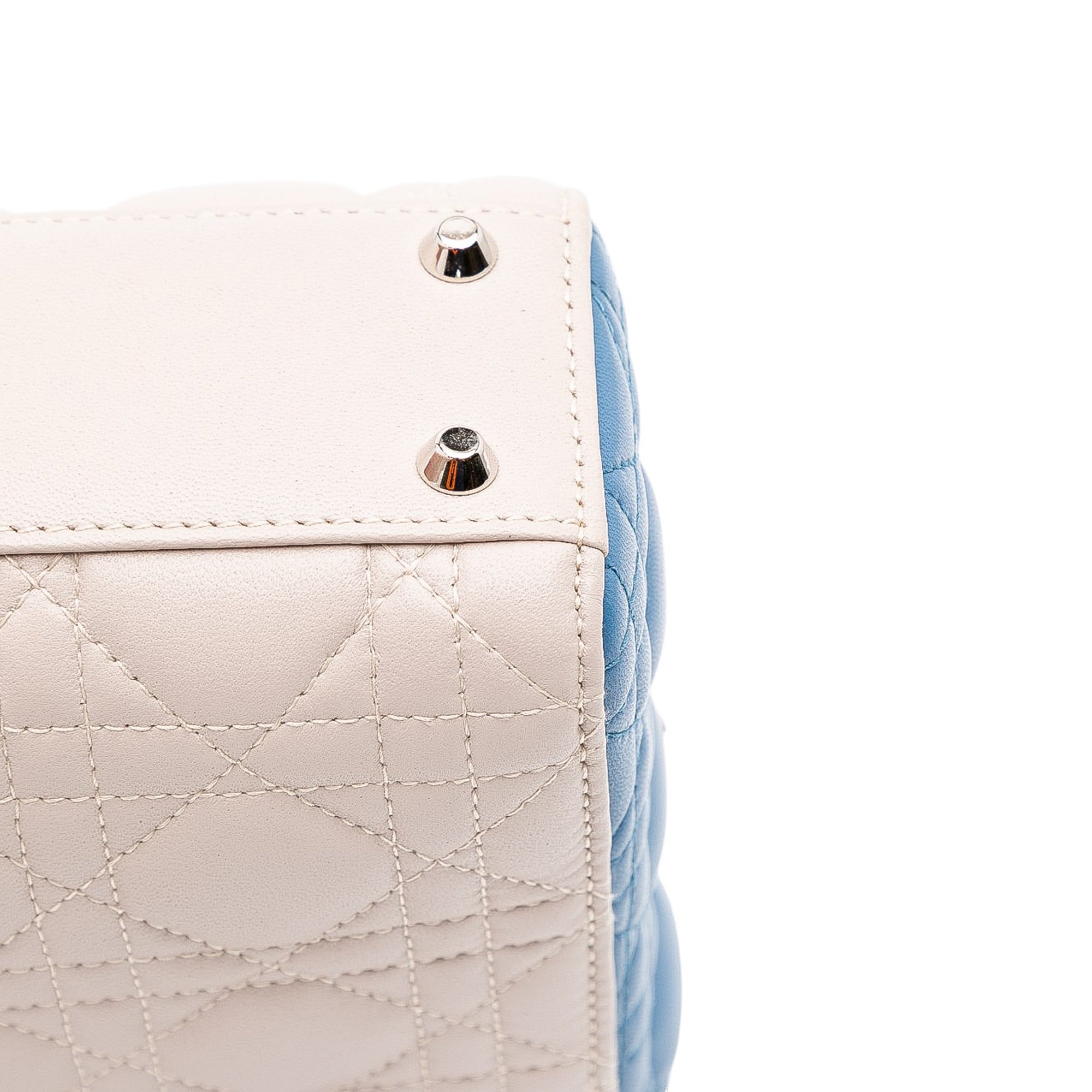 Mini Tricolor Lambskin Cannage Lady Dior - Image 7
