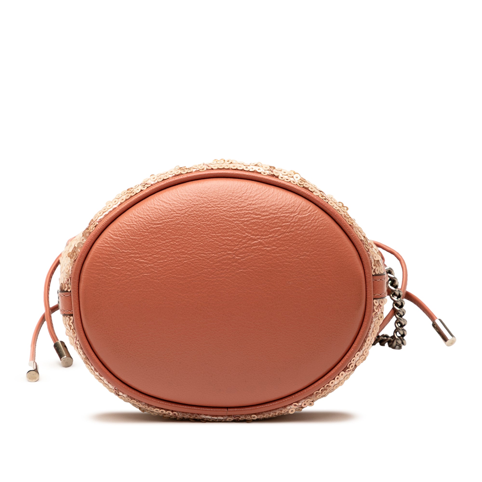 Small GG Marmont Sequined Diagonal Matelasse Leather Bucket Bag - Image 3