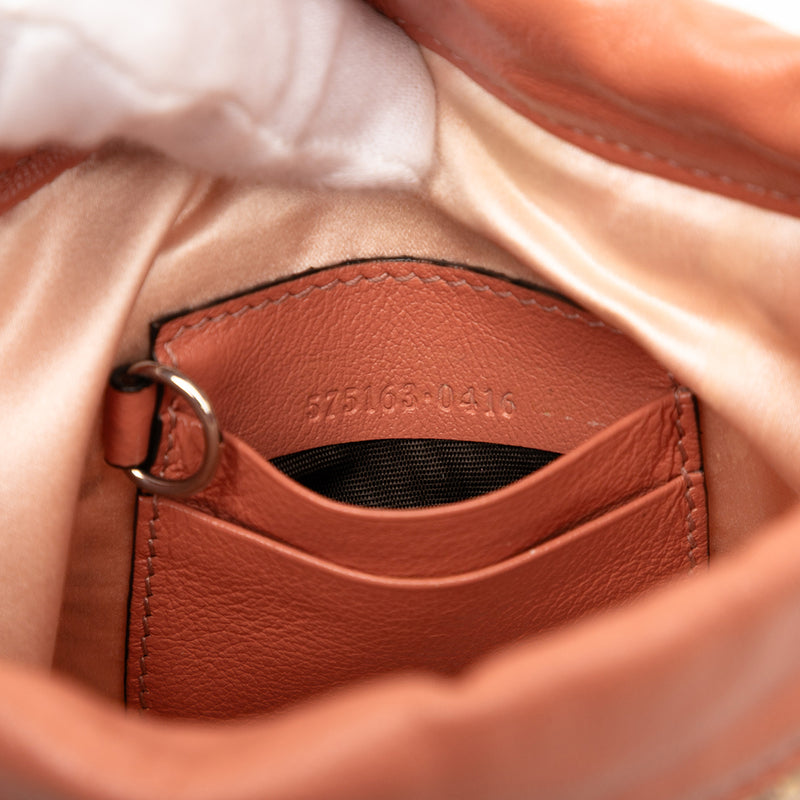 Small GG Marmont Sequined Diagonal Matelasse Leather Bucket Bag - Image 5