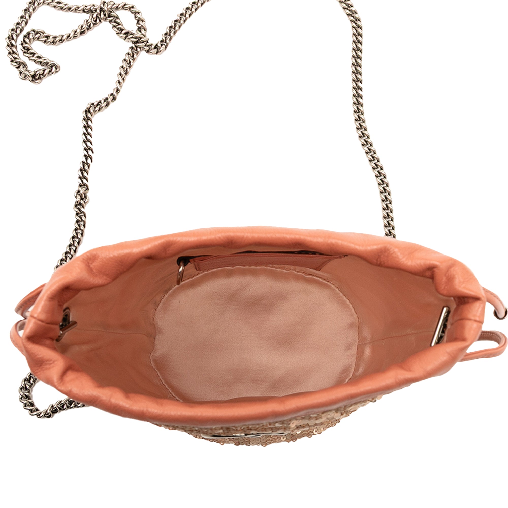 Small GG Marmont Sequined Diagonal Matelasse Leather Bucket Bag - Image 6
