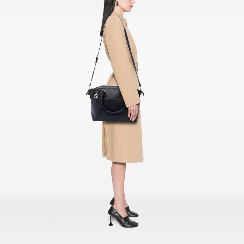 Medium Calfskin GG Charm Dome Satchel - Image 6