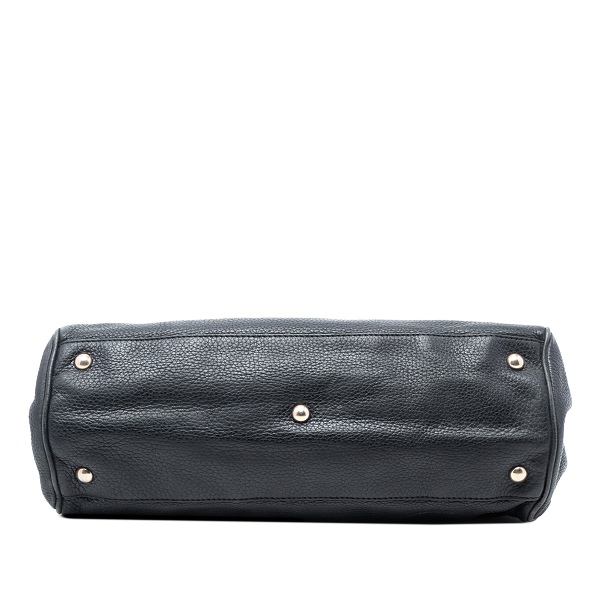 Medium Calfskin Bamboo Shopper Satchel - Image 3
