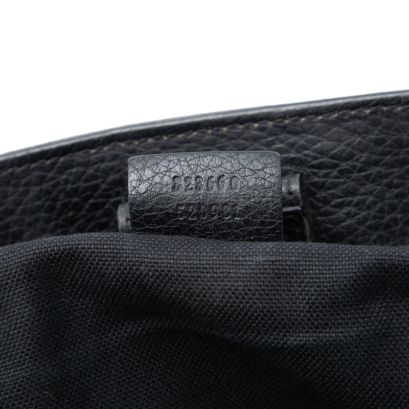 Medium Calfskin Bamboo Shopper Satchel - Image 6