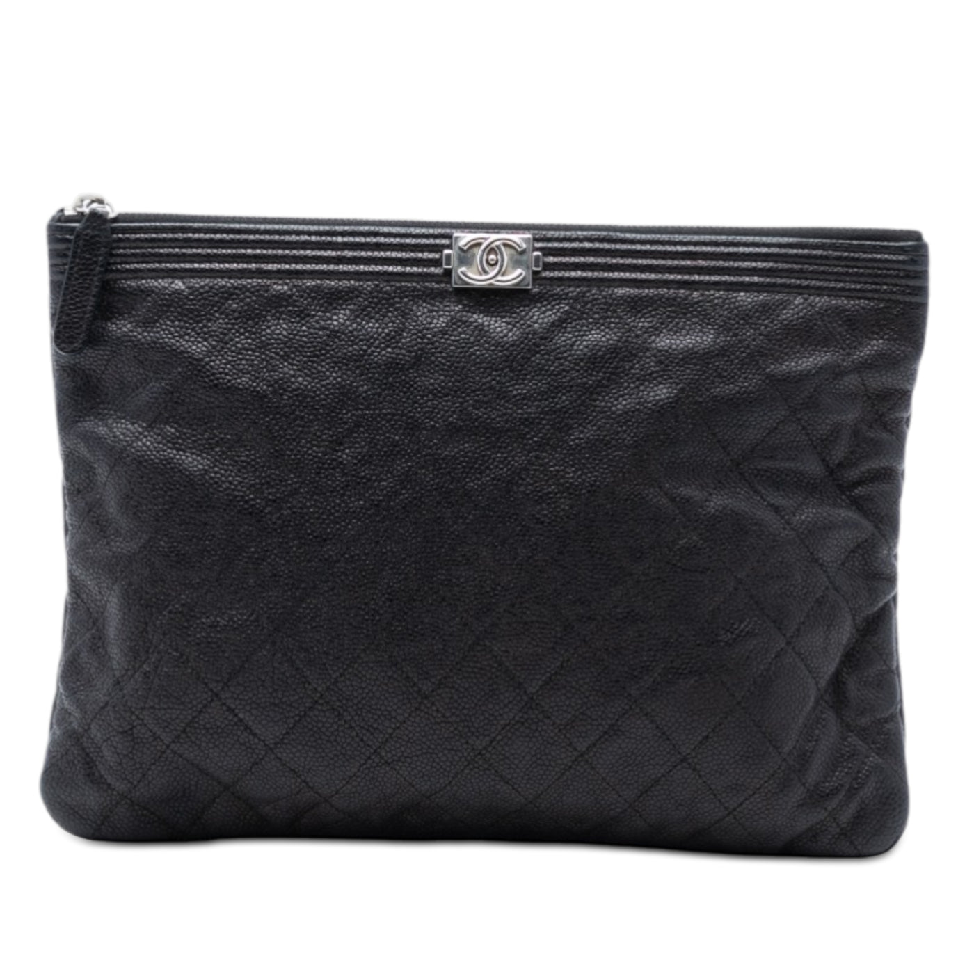 Medium Quilted Caviar Boy O Case Clutch - Image 1