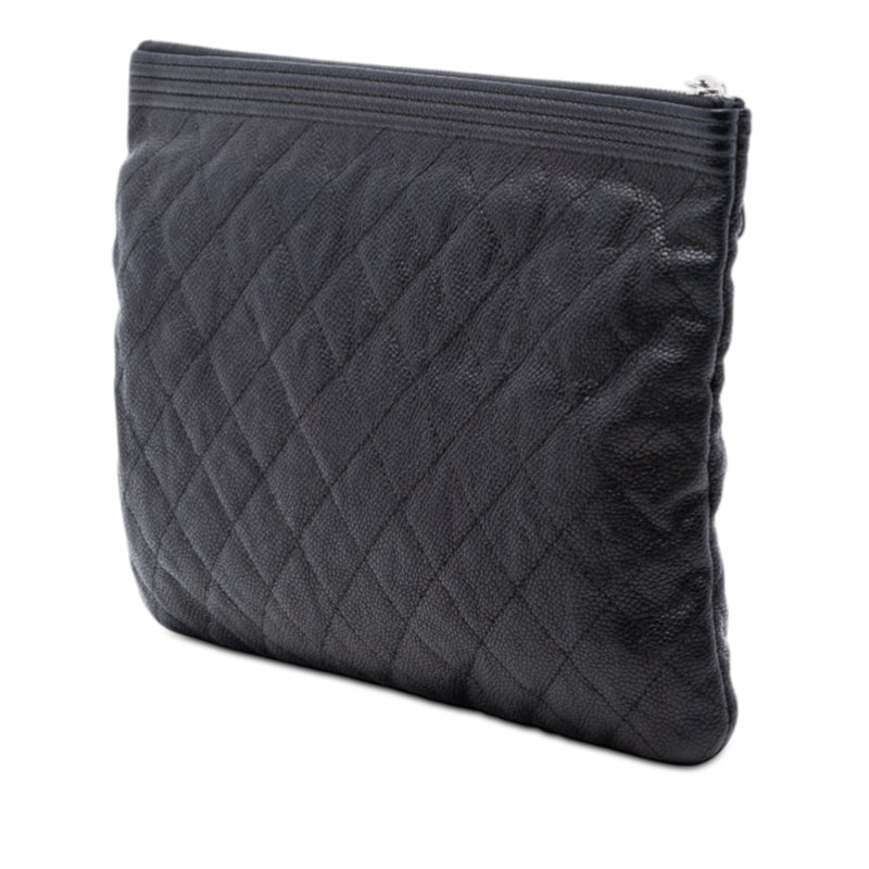 Medium Quilted Caviar Boy O Case Clutch - Image 2