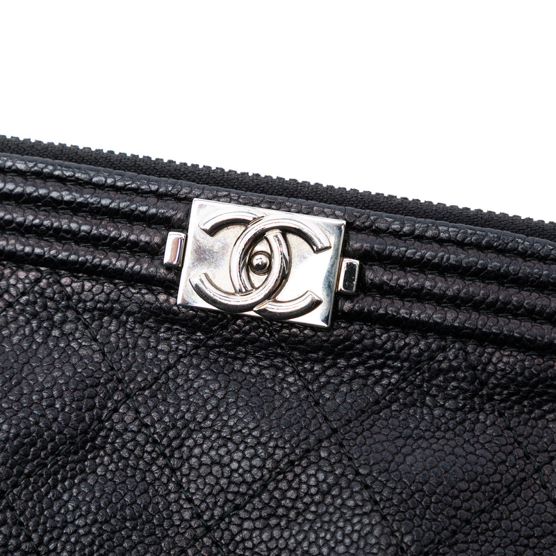 Medium Quilted Caviar Boy O Case Clutch - Image 6