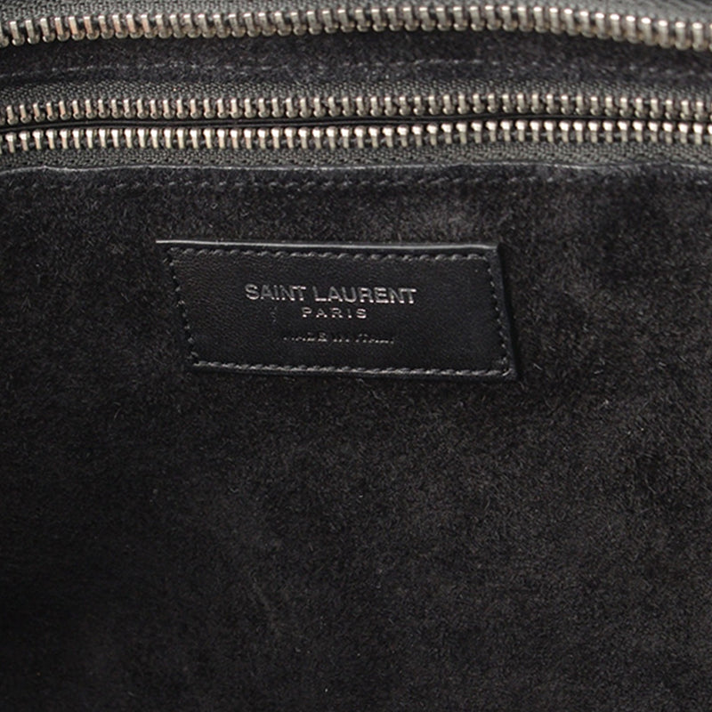 Medium Croc Embossed Calfskin Cabas Rive Gauche Satchel - Image 7