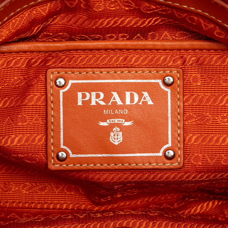 Soft Calf Trimmed Tessuto Satchel - Image 5