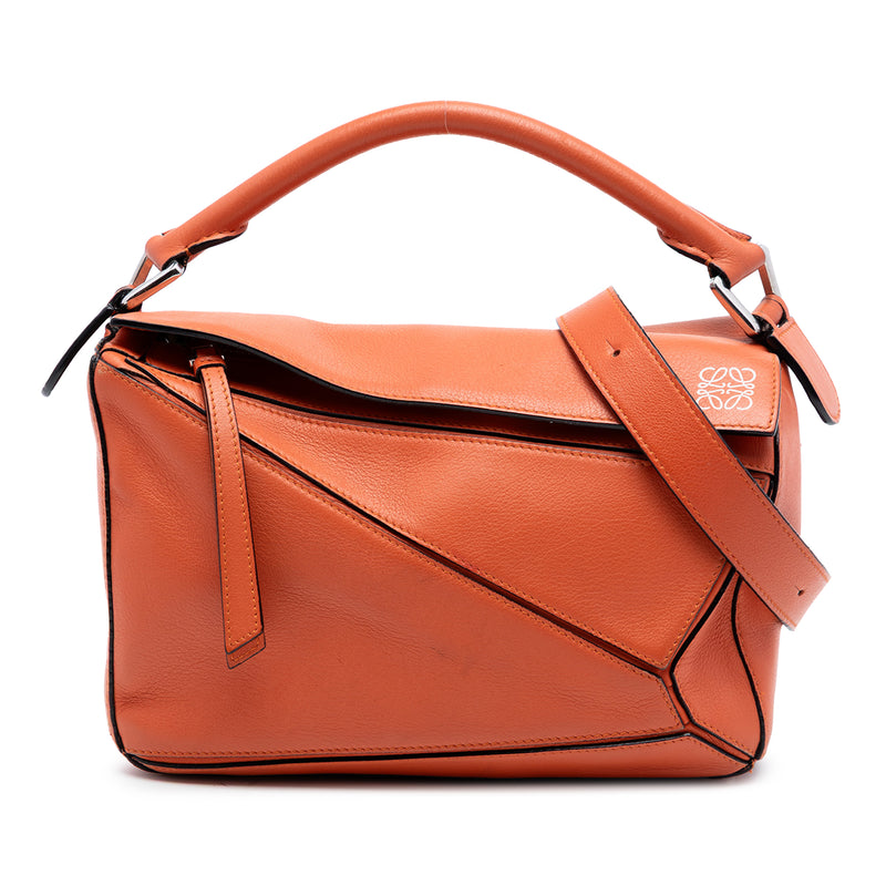 Small Calfskin Puzzle Satchel
