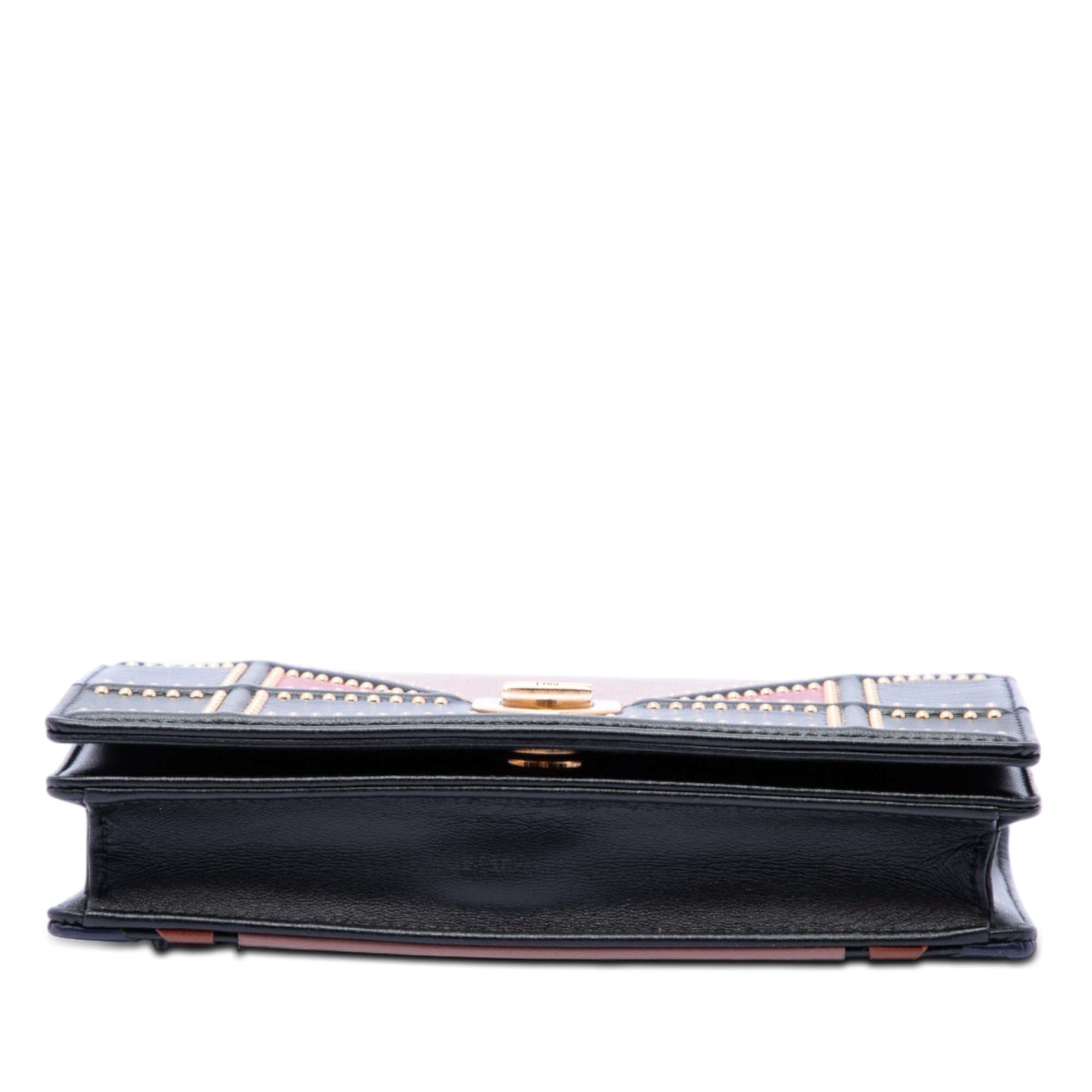 Small Multicolore Studded Lambskin Diorama Flap - Image 3