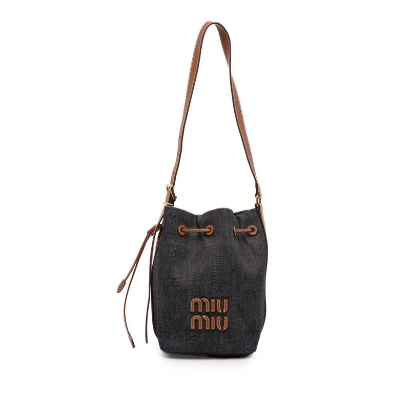 Denim Logo Bucket Bag