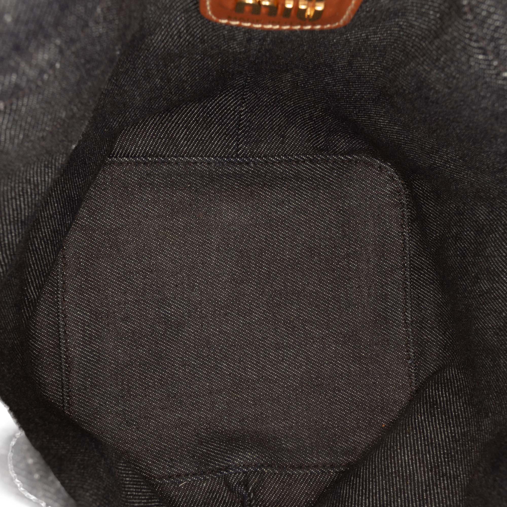 Denim Logo Bucket Bag - Image 4