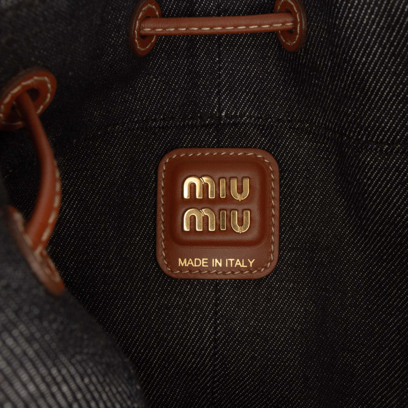 Denim Logo Bucket Bag - Image 5