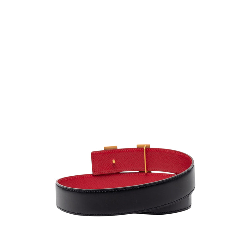 Epsom and Box Calf Constance H Reversible Belt - Image 3
