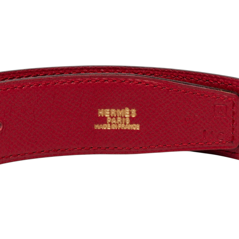 Epsom and Box Calf Constance H Reversible Belt - Image 4