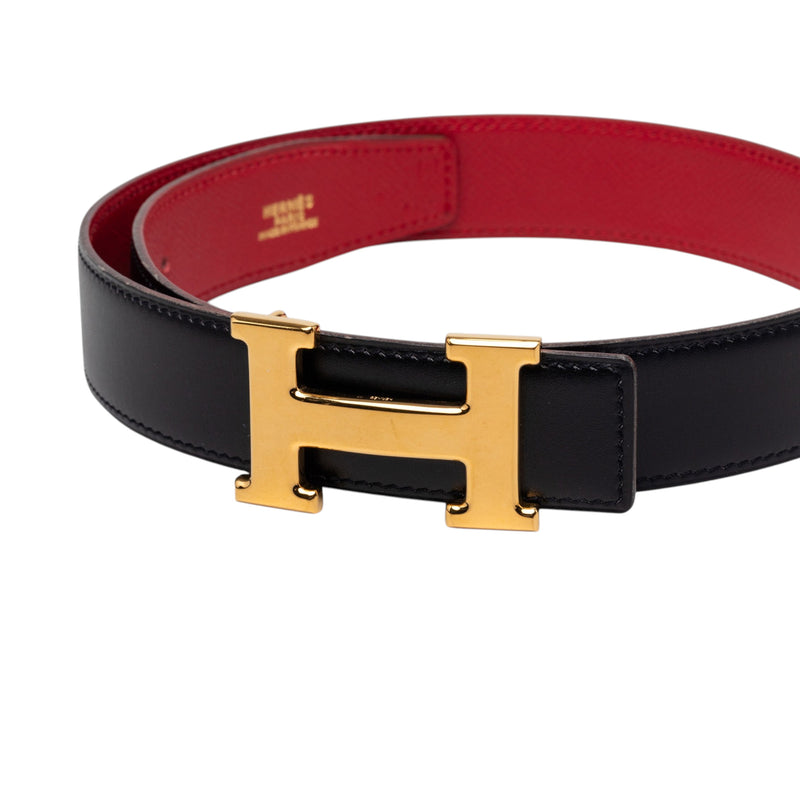 Epsom and Box Calf Constance H Reversible Belt - Image 5