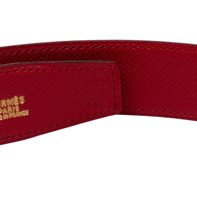 Epsom and Box Calf Constance H Reversible Belt - Image 6
