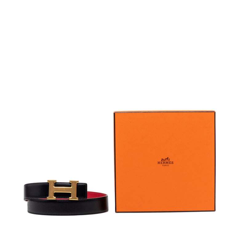 Epsom and Box Calf Constance H Reversible Belt - Image 7