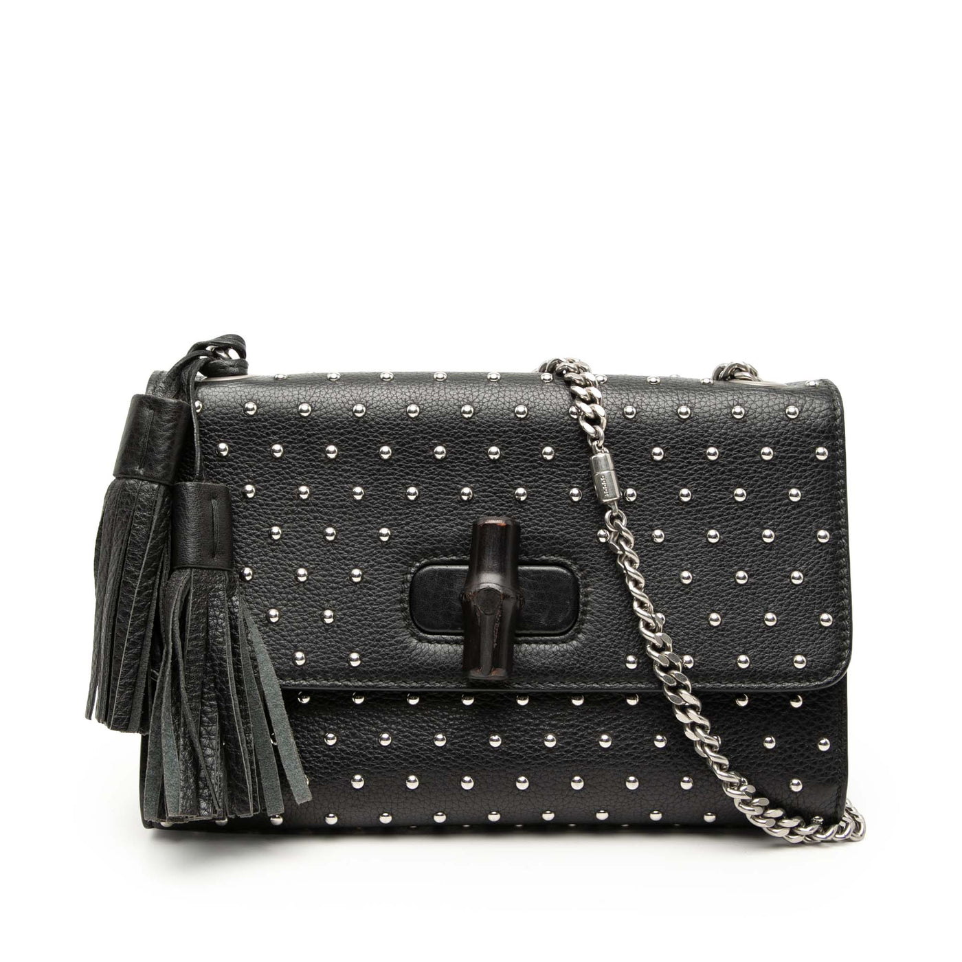 Medium Studded Leather Miss Bamboo Crossbody - Image 1