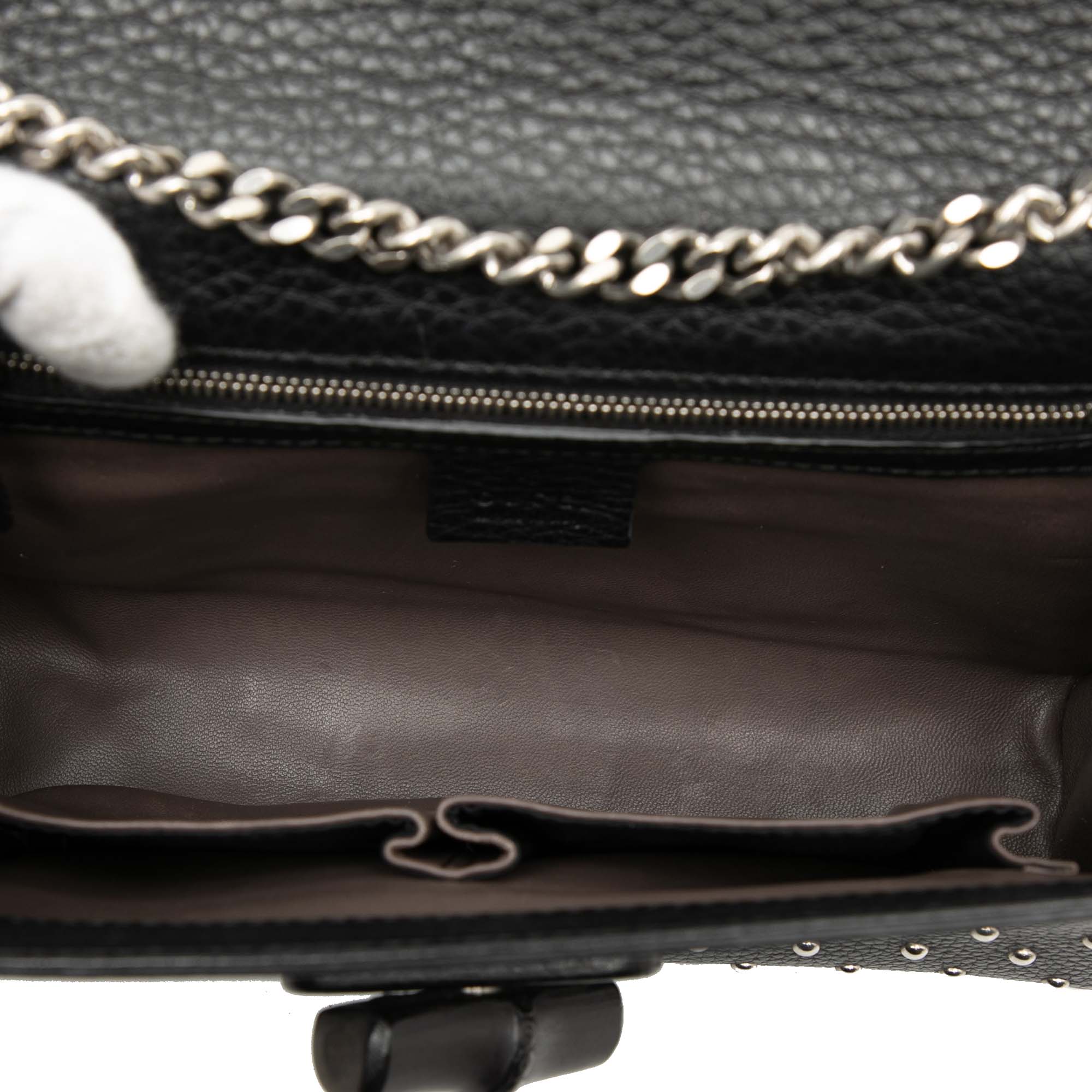 Medium Studded Leather Miss Bamboo Crossbody - Image 4