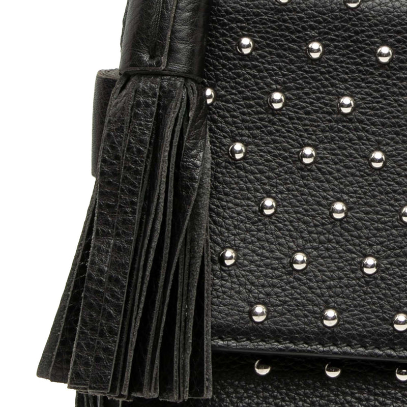 Medium Studded Leather Miss Bamboo Crossbody - Image 7