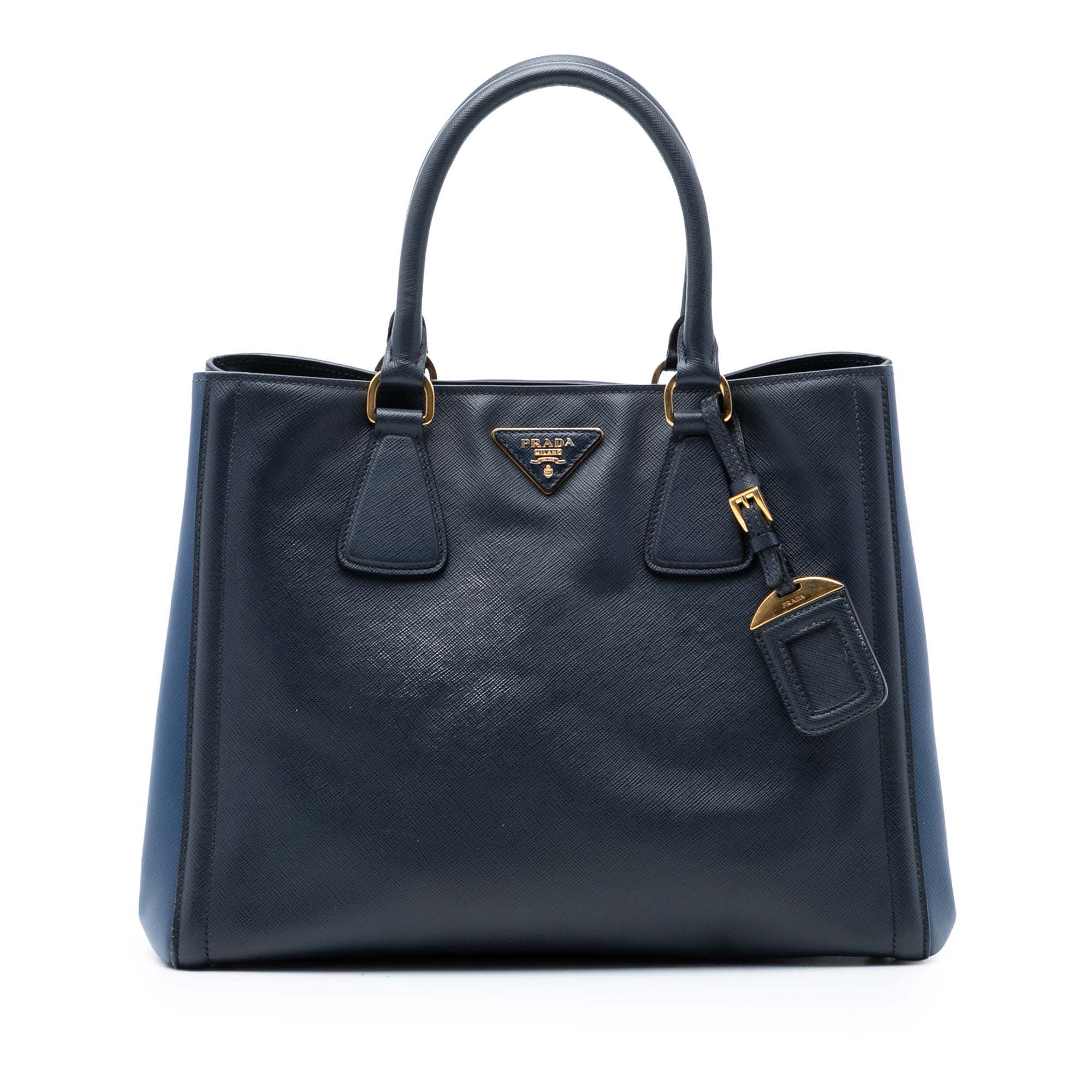 Medium Bicolor Saffiano Lux Galleria Satche - Image 1