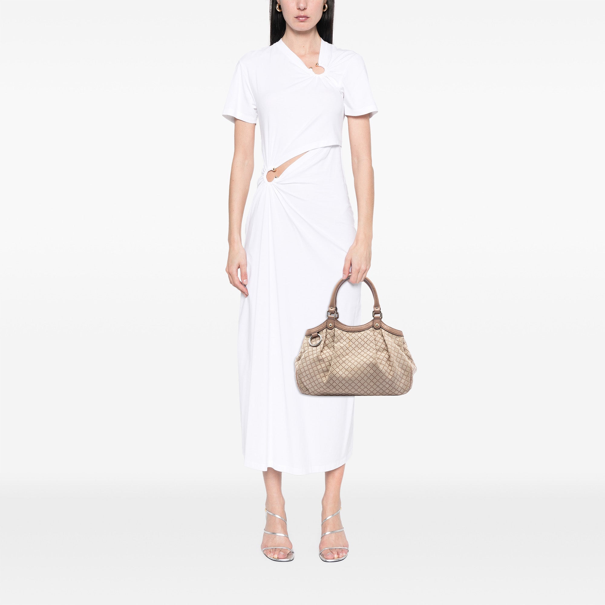 Medium Diamante Canvas Sukey Tote - Image 7