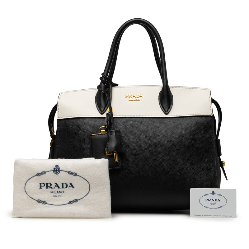 Bicolor Saffiano and City Calf Esplanade Satchel - Image 7