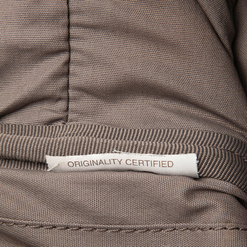 Bicolor Nappa Intrecciato Trimmed Canvas Business Bag - Image 6