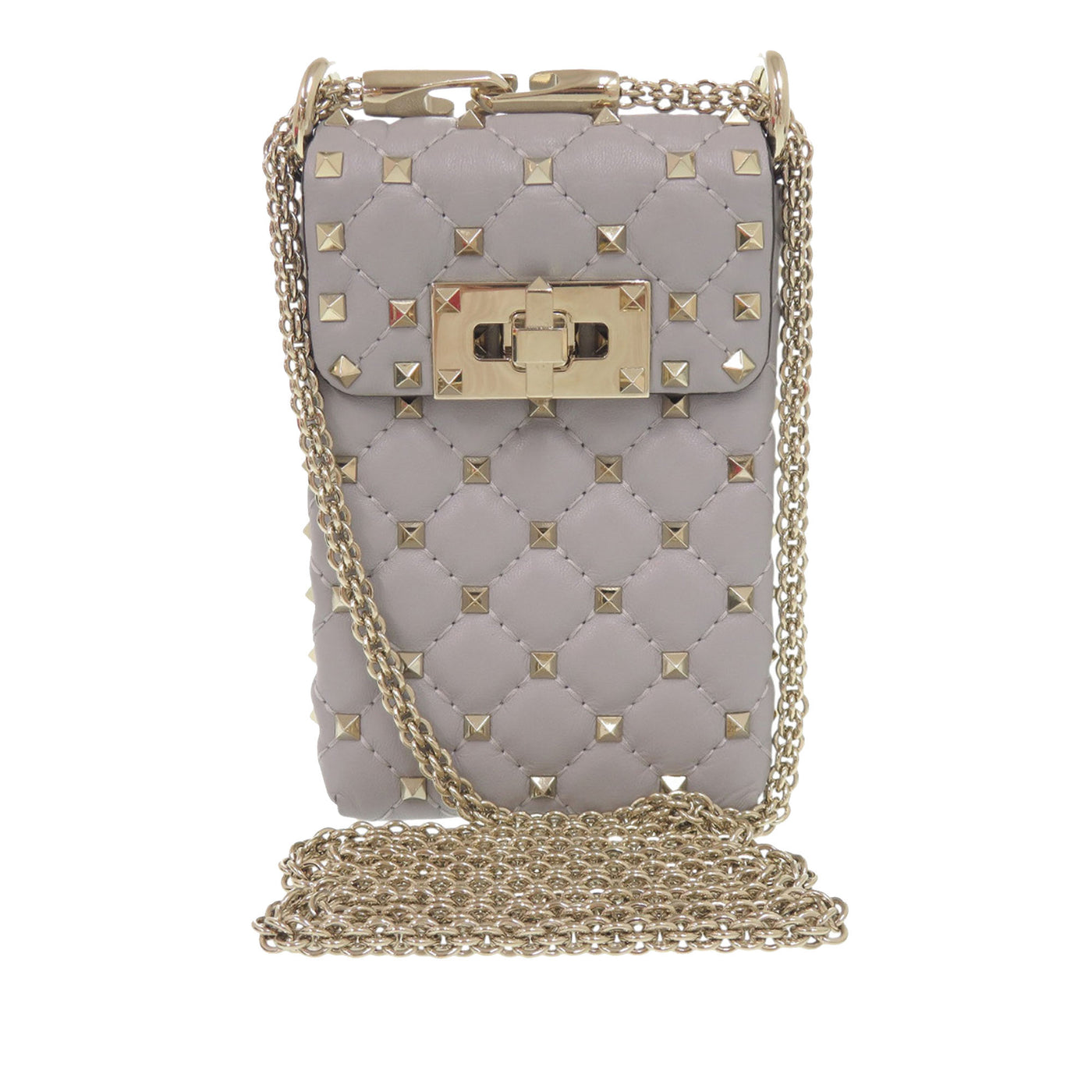 Lambskin Rockstud Spike Phone Case Crossbody - Image 1