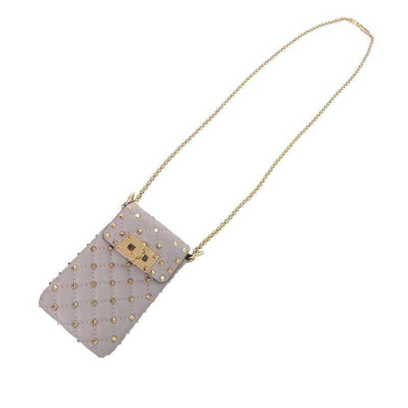 Lambskin Rockstud Spike Phone Case Crossbody - Image 13