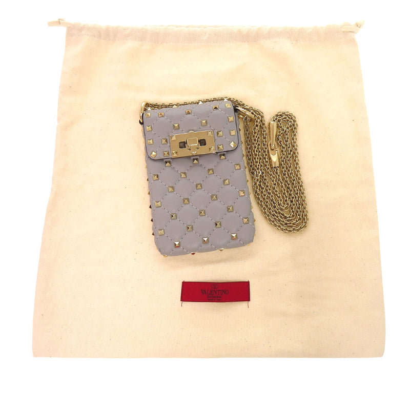 Lambskin Rockstud Spike Phone Case Crossbody - Image 14