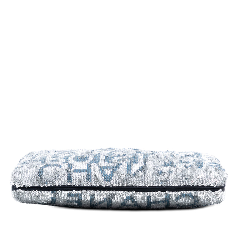 Satin Sequin Embroidered La Pausa Evening Clutch - Image 3