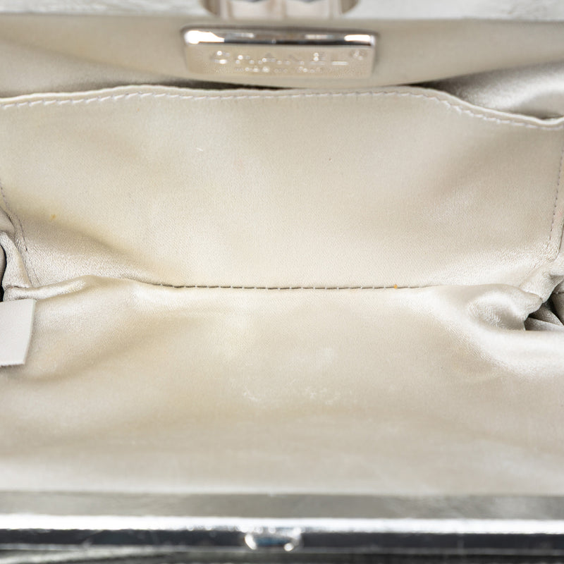 Satin Sequin Embroidered La Pausa Evening Clutch - Image 4